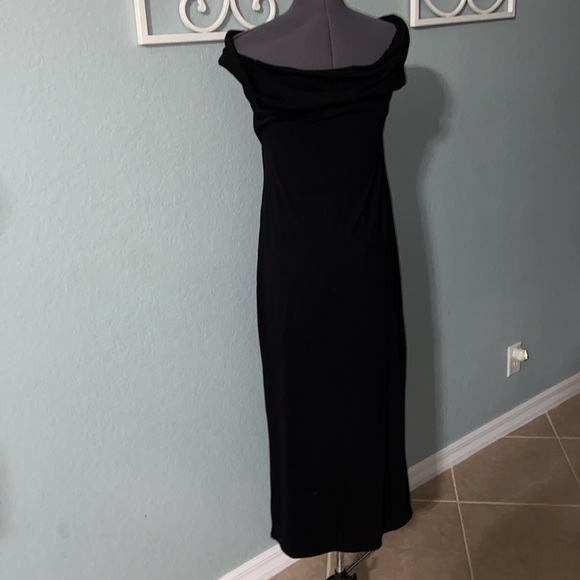 Like new Reformation black jamen knit dress off shoulder - Picture 5 of 12